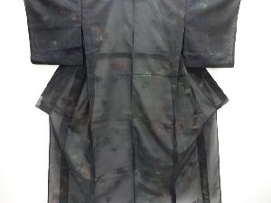 紗蔦の葉模様織り出し着物